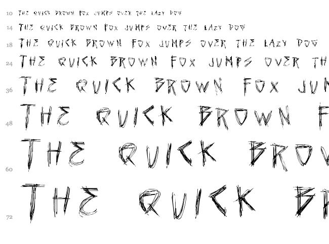Vtks Seven font waterfall
